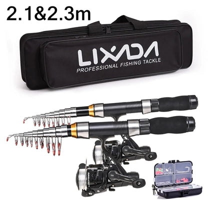 Telescopic Fishing Rod Combo collapsed for easy transport.