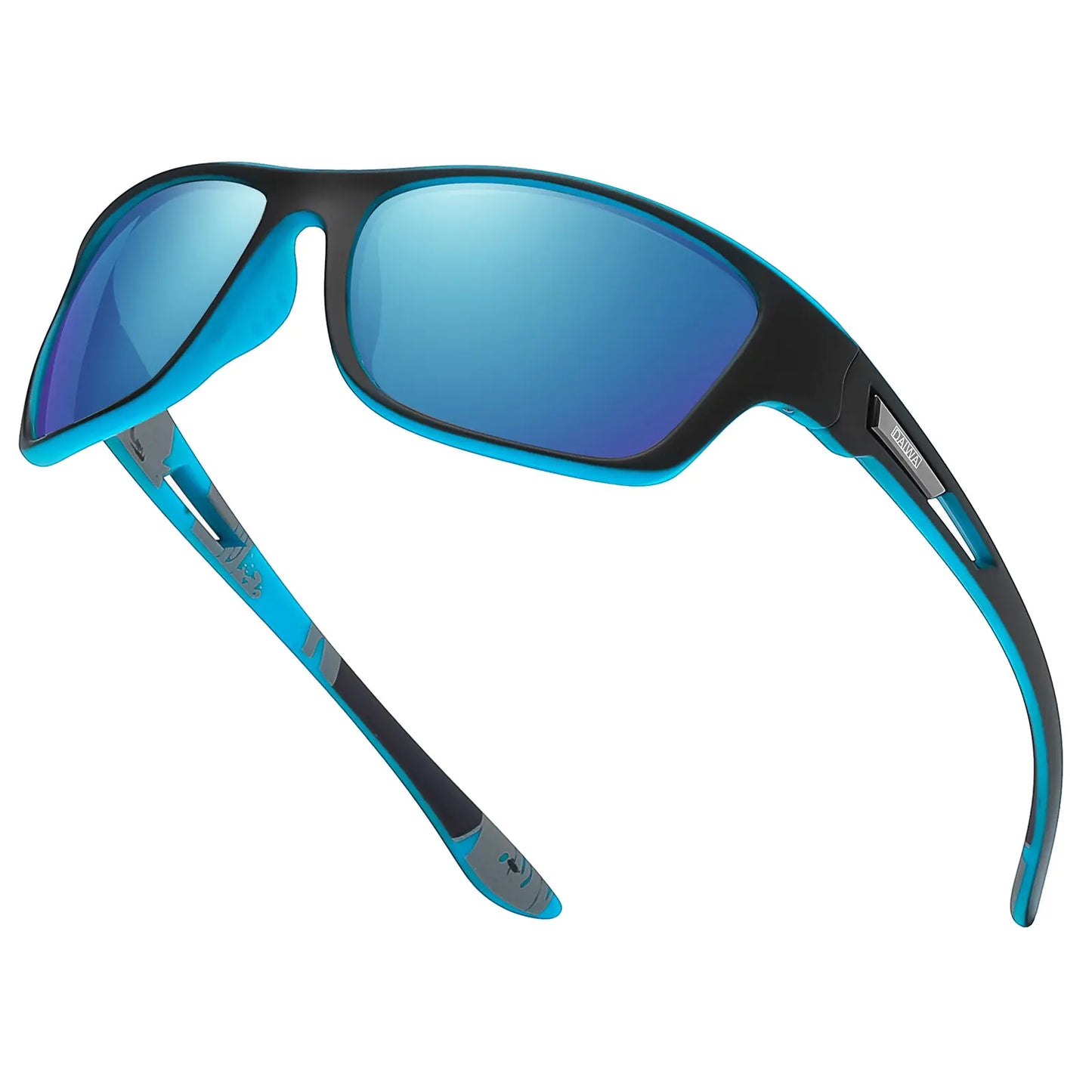 Close-up of the polarized lenses of Dalwa Polarized Fishing Glasses.