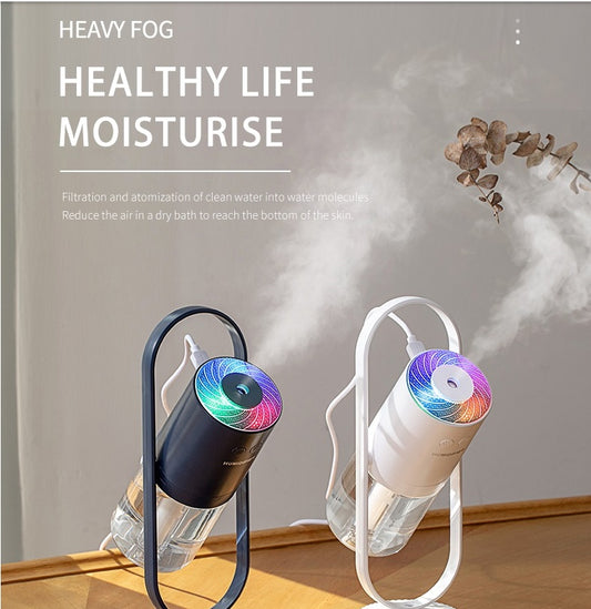 Magic Shadow USB air humidifier with projection night lights, ultrasonic mist maker, and mini air purifier for home, car, and office use.