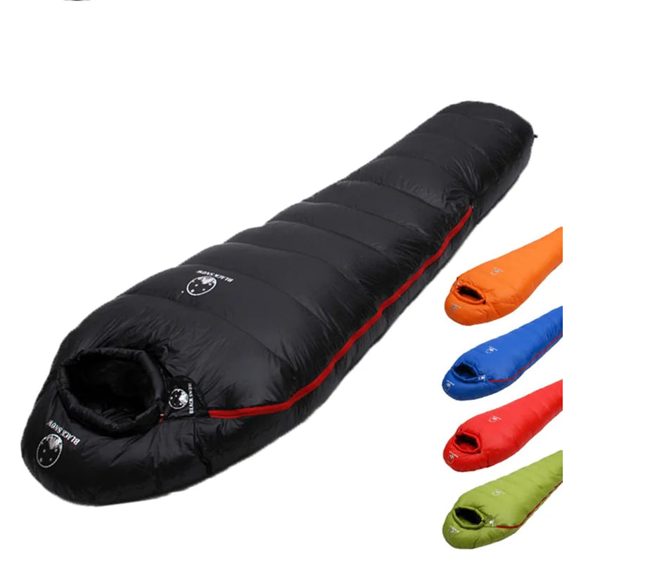 Outdoor Camping Sleeping Bag fully unrolled and ready for use.