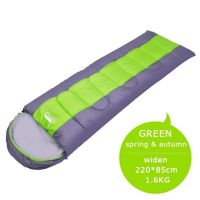 Camping Sleeping Bag fully unrolled and ready for use.