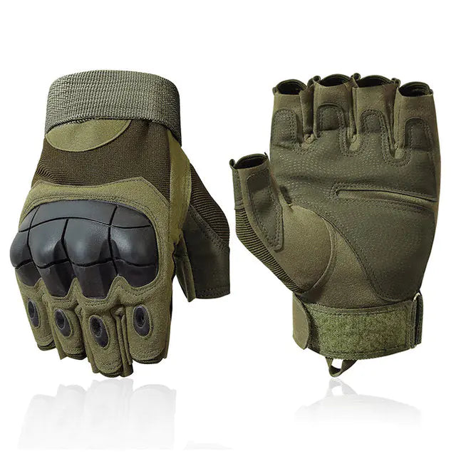 Product shot of the tactical gloves on a white background.