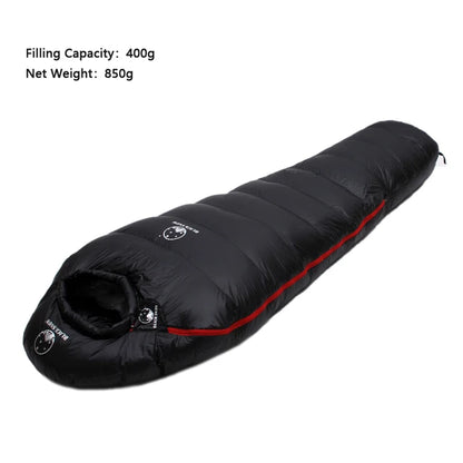 Outdoor Camping Sleeping Bag fully unrolled and ready for use.