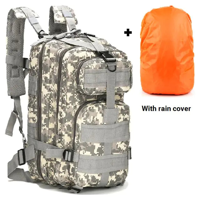 Tactical Backpack 30L fully packed and ready for adventure.