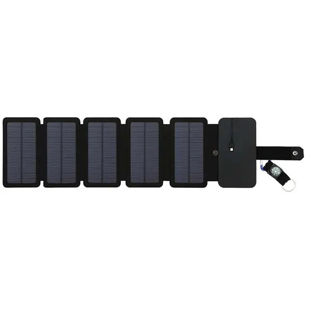 Product shot of the solar panel charger on a white background.