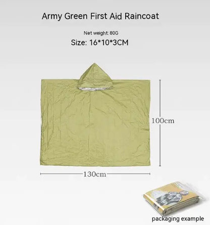 Portable outdoor disaster relief tent with quick setup, durable waterproof materials, and essential accessories including a sleeping bag and emergency blanket for camping and emergencies.