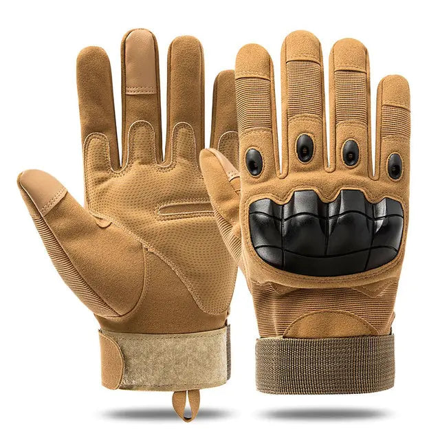 Product shot of the tactical gloves on a white background.