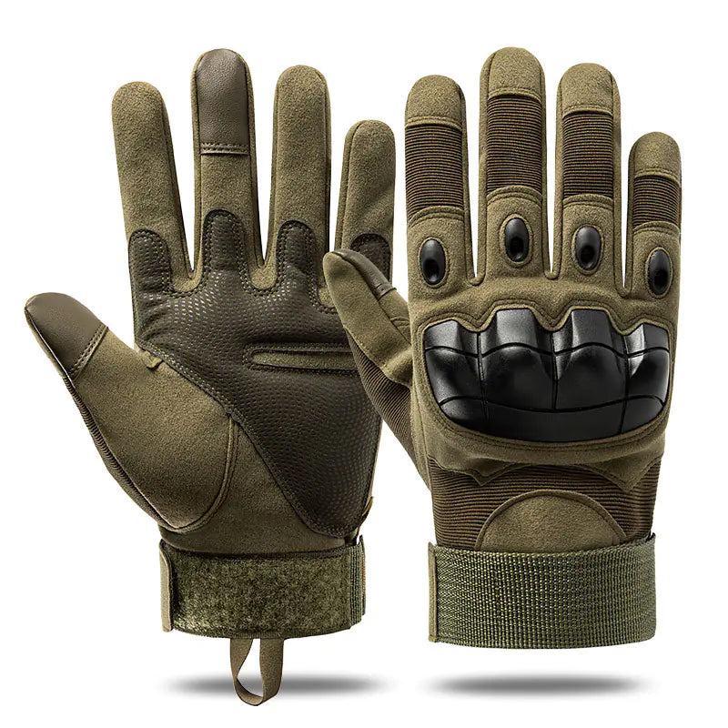 Product shot of the tactical gloves on a white background.