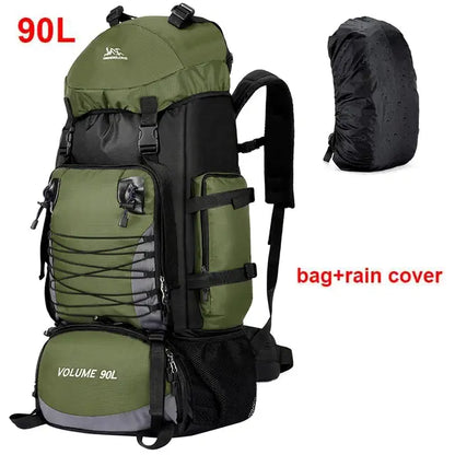 Close-up of the Outdoor Travel Backpack showcasing its pockets, straps, and material.