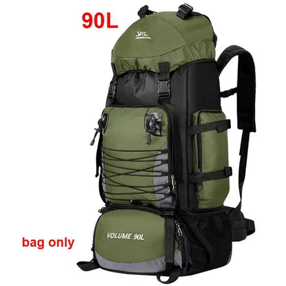 Close-up of the Outdoor Travel Backpack showcasing its pockets, straps, and material.