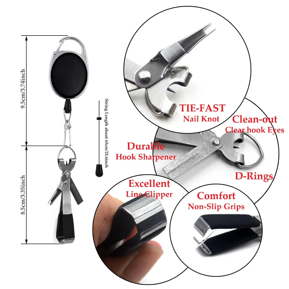 Close-up of the Pro Fast Tie Fishing Quick Knot Tool, highlighting its features.