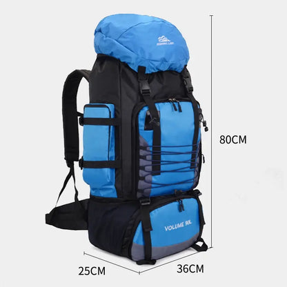 Close-up of the Outdoor Travel Backpack showcasing its pockets, straps, and material.