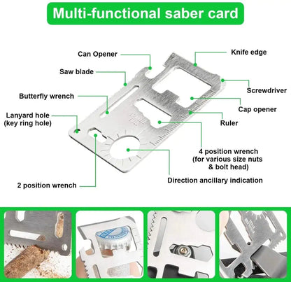 Military-Grade ABS Waterproof Survival Kit open, showing the organized contents.