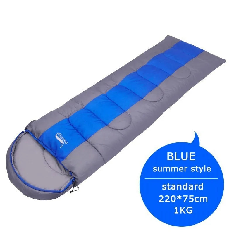 Camping Sleeping Bag fully unrolled and ready for use.