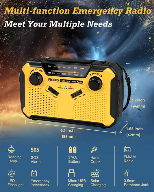 Solar Crank Emergency Radio – Portable Power & Emergency Communication
