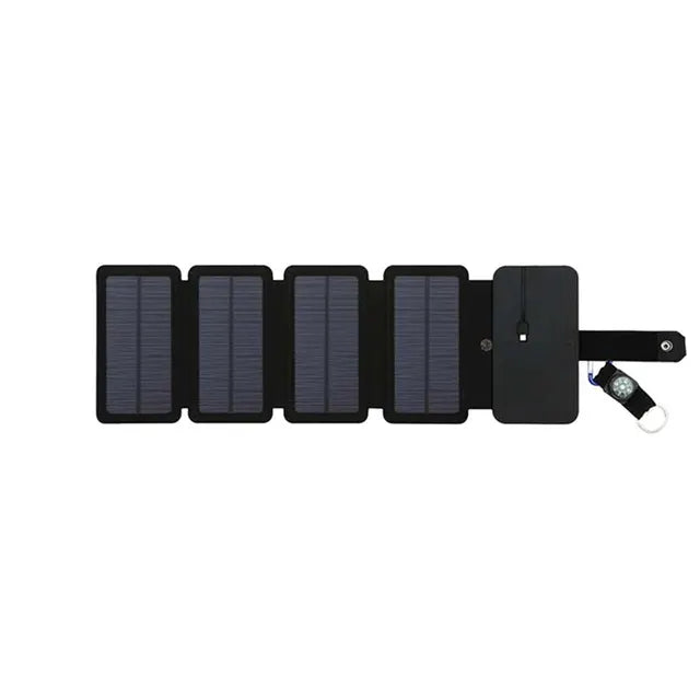 Product shot of the solar panel charger on a white background.