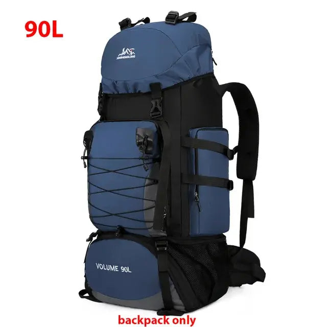Close-up of the Outdoor Travel Backpack showcasing its pockets, straps, and material.
