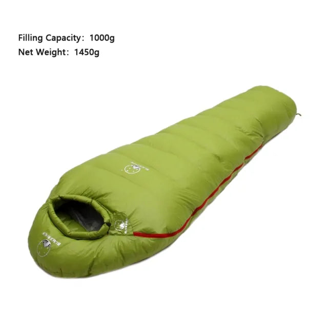 Outdoor Camping Sleeping Bag fully unrolled and ready for use.