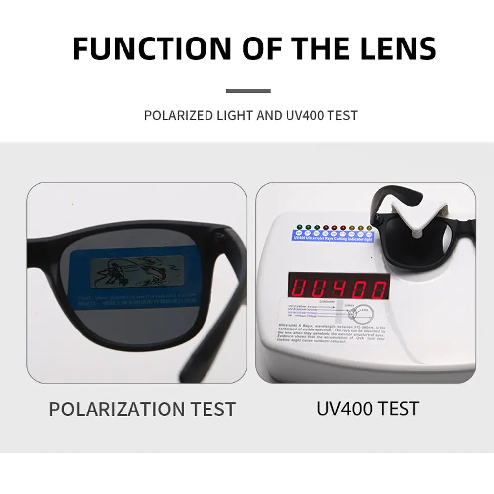 Close-up of the polarized lenses of Dalwa Polarized Fishing Glasses.